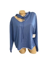Wst Cst Blue Destructed Hoodie Sweatshirt Large NEW NWT - $14.84