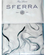 Sferra Muro Standard Sham Poolside Slate Cotton Sateen Brushstrokes Ital... - $49.50