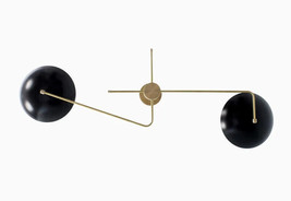 Modern  2 Armed Wall Sconce Light Brushed Brass Sputnik Chandelier Light Fixture - £229.13 GBP