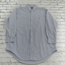 Ralph Lauren Button Up Shirt Mens 16 32 Blue Long Sleeve Pony Cotton  - $21.88