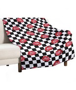 Mondxflaur Throw Blanket Flannel For Bed Sofa Loveseat Office Warm Red L... - $30.17 CAD+