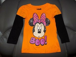 Disney Minnie Mouse Halloween Boo Long Sleeve T-Shirt Size 18M Girl's EUC - £13.21 GBP