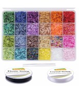 9600Pcs Tube Beads Kit Glass Bugle Seed Beads Small Craft Beads For Diy ... - £23.58 GBP