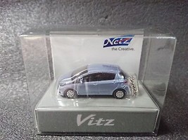 TOYOTA Vitz Yaris Light Blue Mica Metallic LED Light Keychain Mini Car J... - $22.10