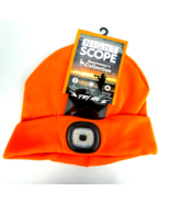 Night Scope USB Rechargeable Led Beanie Blaze Orange Unisex Removable Light - $30.58 CAD