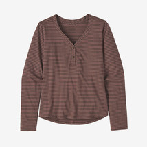 Patagonia Women&#39;s Mainstay Henley NWT Bumble Bee Stripe Dusky BROWN XS S M L XL - £22.01 GBP+