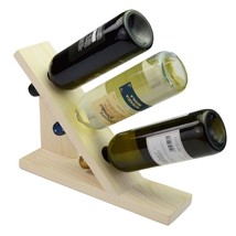 Glossy Wooden Bottle Wine Rack holder Creative Home Wine Holder Shelf Ca... - £14.90 GBP+