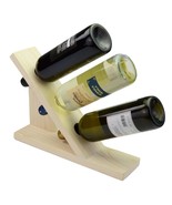 Glossy Wooden Bottle Wine Rack holder Creative Home Wine Holder Shelf Ca... - £14.91 GBP+