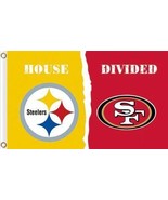 Pittsburgh Steelers and San Francisco 49ers Divided Flag 3x5ft - €15,35 EUR