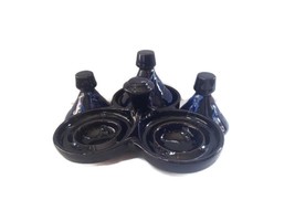 3in1 MOROCCAN NAVY BLUE tajine for kitchen,art &amp; decor ;Spice Rack Sauce... - $1,781.97 MXN