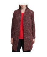 Calvin Klein Womens Plus 16W Red Black Multicolor Tweed Jacket Coat NWT ... - £46.99 GBP