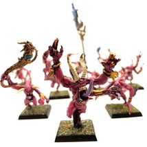 WFB Chaos Daemons Pink Horrors of Tzeentch 10x Hand Painted Miniature Pl... - £131.59 GBP