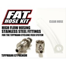 TechT Paintball Fat Hose Upgrade Kit For Tippmann X7 Phenom Cyclone Feed... - £19.31 GBP