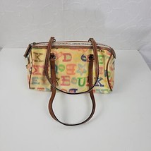 Dooney &amp; Bourke Womens Barrel Bag Monogram Doodle Rainbow Zipper Leather... - $51.08