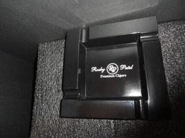 Rocky Patel  Black Plastic  Square 4-Finger Ashtray Measures 9.5"square image 6