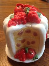 Hobby Lobby Christmas Ornament Resin Layer Cake Raspberries New W/Tags - £11.10 GBP