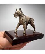 Vintage Collectible Figure Statue Silver Plated Boxer Dog Souvenir Signe... - $200.00