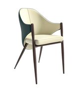 LeisureMod Sante Upholstered Leather Dining Chair, Modern Accent Ergonom... - $396.74 CAD