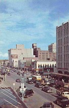 O Street East from 18th Drug Store Cars Lincoln Nebraska 1957 postcard - £5.13 GBP