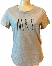 Rae Dunn MRS T-Shirt Women&#39;s Small Gray Short Sleeve - £9.87 GBP