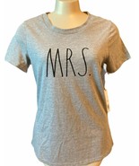 Rae Dunn MRS T-Shirt Women&#39;s Small Gray Short Sleeve - £9.88 GBP