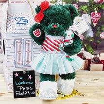 Build A Bear Plaid Teddy Christmas Plush &amp; Sloth Ornament Dress Clothes Green - £125.96 GBP
