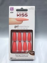 Kiss Gel Fantasy KGFS02 High Volume Gel Look 28 Nails Ultra Smooth Finish - £7.02 GBP