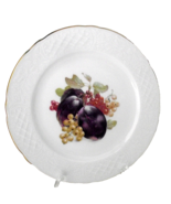 Bavaria Plate Golden Crown Berries Salad E&amp;R Lunch Plums Germany Orchard... - $17.77