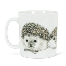 Hedgehog Jumbo Mug Coffee Tea Ceramic 16 oz Grey Black Picture Wraps Around image 1