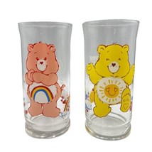 Care Bear Pizza Hut 1983 Collectors Drinking Glasses 2 CHEER &amp; FUNSHINE ... - £18.48 GBP