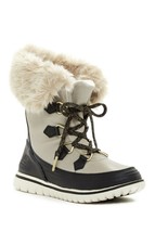 SOREL Metallic Snowdance Lace Faux Fur Lined Waterproof Boots Silver Sz 8.5 NeW - £151.47 GBP