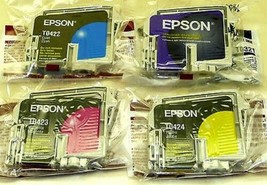 4 four Epson T0321 T0422 T0423 T0424 ink jet Cartridge C82 CX5200 CX5400 printer - £17.87 GBP