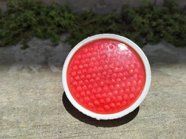 Vintage White Red Reflector Plastic For Vintage Bicycle Nos - £19.98 GBP