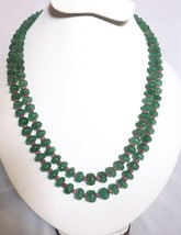 Natural Emerald Quartz, Ruby Melon Beads Necklace, Hand Carved Beads Necklace - £191.16 GBP+