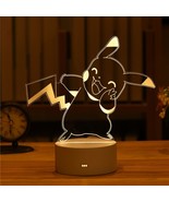 Cute Pokemon Pikachu Anime Figures 3D Led Night Light - XiaoQiu - £8.84 GBP