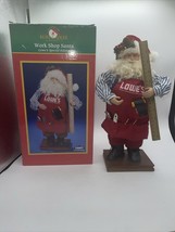 Kurt Adler Lowe&#39;s Special Edition Work Shop Santa Christmas Figure 15” Tall - £16.52 GBP