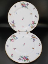 T&amp;V Depose Limoges France Plate Porcelain Dinnerware Pink Roses Flowers Lot 2 - £9.38 GBP