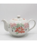 Vintage Poinsettia Robinson Design Group Porcelain Teapot 1991 Corning C... - £27.60 GBP