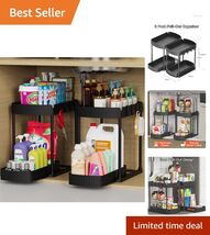 Multi-Purpose Pull-Out Storage Organizers - 12.8 Inch, 2 Pack for Bath &amp;... - $42.52