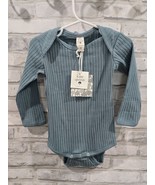 New Kate Quinn Ribbed Layettes Long Sleeve Creeper Teal 18-24 Months - $323.48 MXN