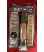 GOPOWER + Solar/Crank Flashlight + AM/FM Radio + USB Port + SOS Alarm Re... - £16.06 GBP
