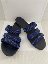 ROTHY’S Triple Band Slide Sandals Blue Size 10 Free Shipping - £30.81 GBP