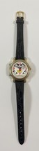 Lorus Disney Mickey Mouse Watch Gold Tone Leather Band Musical NEEDS BATTERY - $12.59