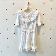 XS - Love Shack Fancy White Ruffled Short Sleeve Mini Dress 0817SW - £67.94 GBP