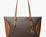 New Michael Kors Coraline Large Logo and Leather Tote Brown with Dust bag - £101.36 GBP