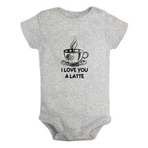 I Love You A Latte Funny Romper Newborn Baby Bodysuit Jumpsuits One-Piece Outfit - £8.36 GBP