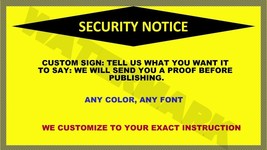 CUSTOM REG SECURITY SAFETY SIGN AUTHORIZED WORK HOME BUSINESS PHOTO ALL ... - $4.95+
