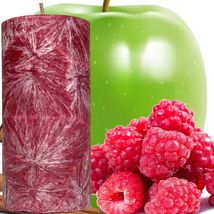 Apple Cinnamon Raspberry Scented Palm Wax Pillar Candle - £19.98 GBP+