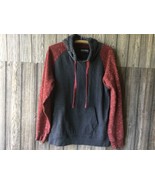 Knickerbocker Vintage Design Hoodie Gray &amp; Brick Fleece Sweatshirt Size ... - $22.95