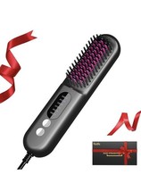 Hair Straightener Comb Matte Gray Hair Straightener Brush Straightening ... - $29.69